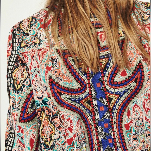 Zara Rare Limited Edition Fully Embroidered Jacket - Picture 9 of 16
